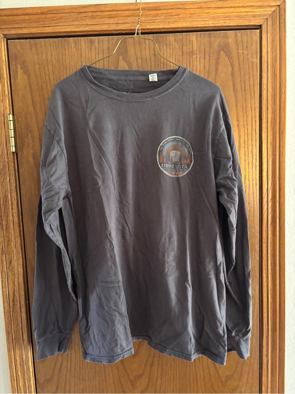 Blue 84 Men's Long Sleeve Crewneck Shirt - Charcoal Gray
